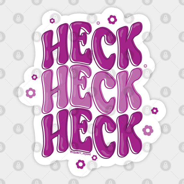 Triple Heck (Retro Purple) Sticker by Squibzy